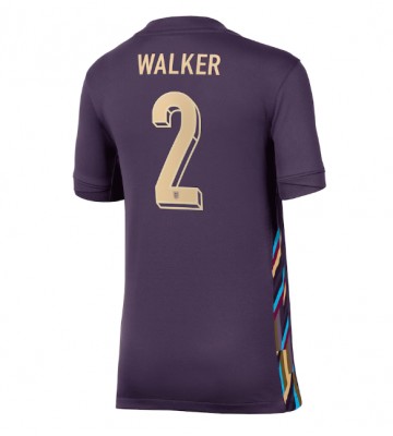 England Kyle Walker #2 Udebanetrøje Dame EM 2024 Kort ærmer
